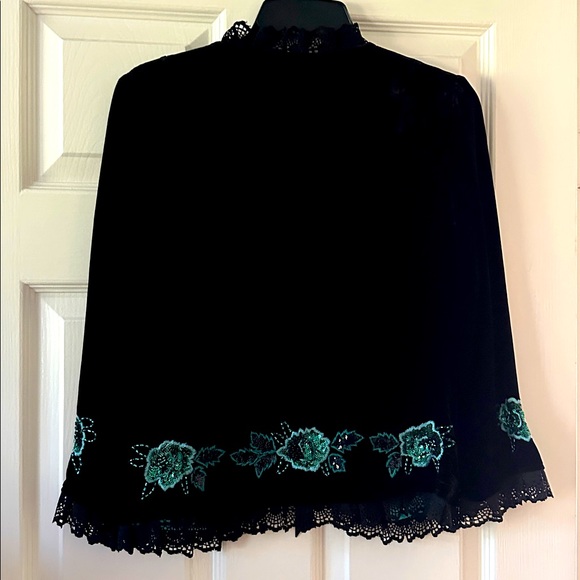 Vintage Nanette Lapore Gypsy Rose Velvet & Embroidered Jacket - EUC - Size 0 - Picture 5 of 8